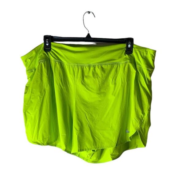 Nike Dri Fit Running Short Womens Size 2X Atomic Green Brief Lined 3" Activewear - Picture 3 of 10